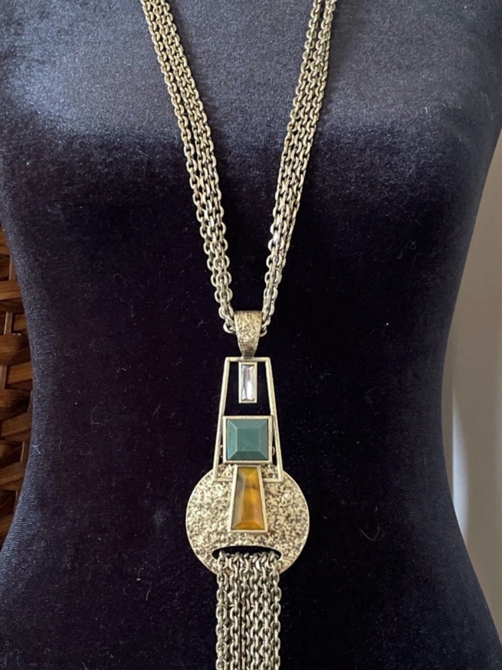 Lia Sofia Global Tassel Necklace & Pendant Industrielle Collection / Statement